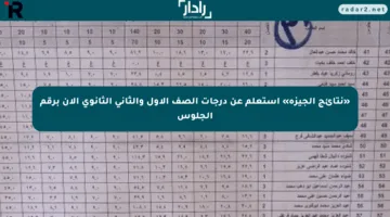 «نتائج الجيزة» استعلم عن درجات الصف الأول والثاني الثانوي الآن برقم الجلوس